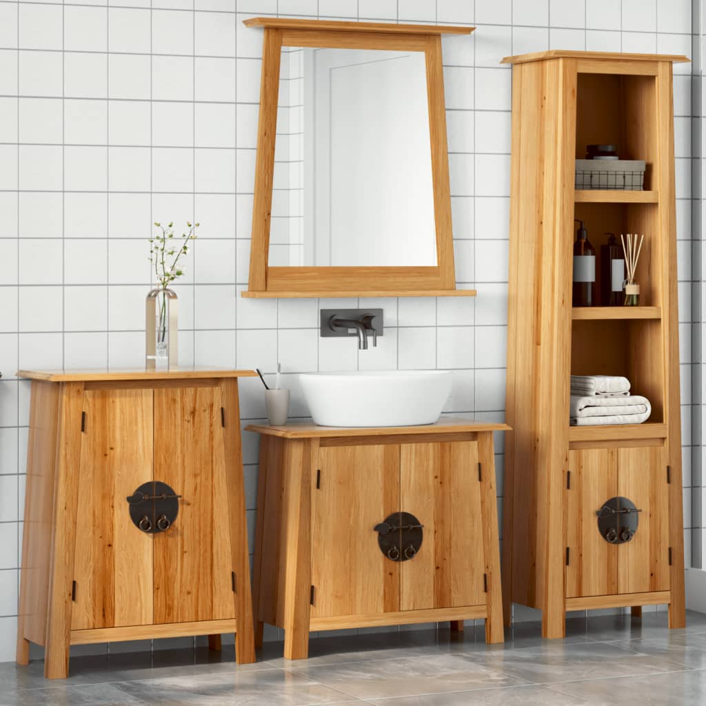 Bathroom Set Solid Recycled Pinewood Medium Bathroom Set