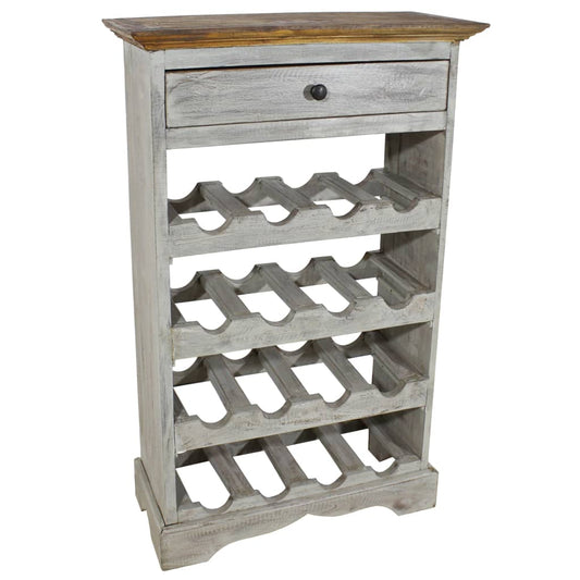 Wine Rack Solid Mahogany Wood 21.7&quot;X9.1&quot;X33.5&quot;