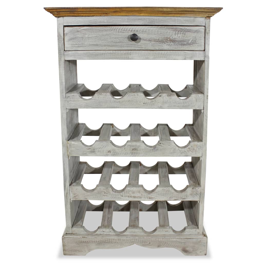 Wine Rack Solid Mahogany Wood 21.7&quot;X9.1&quot;X33.5&quot;