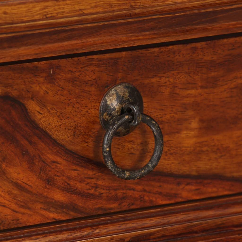 Writing Table Brown Solid Sheesham Wood Large Storage