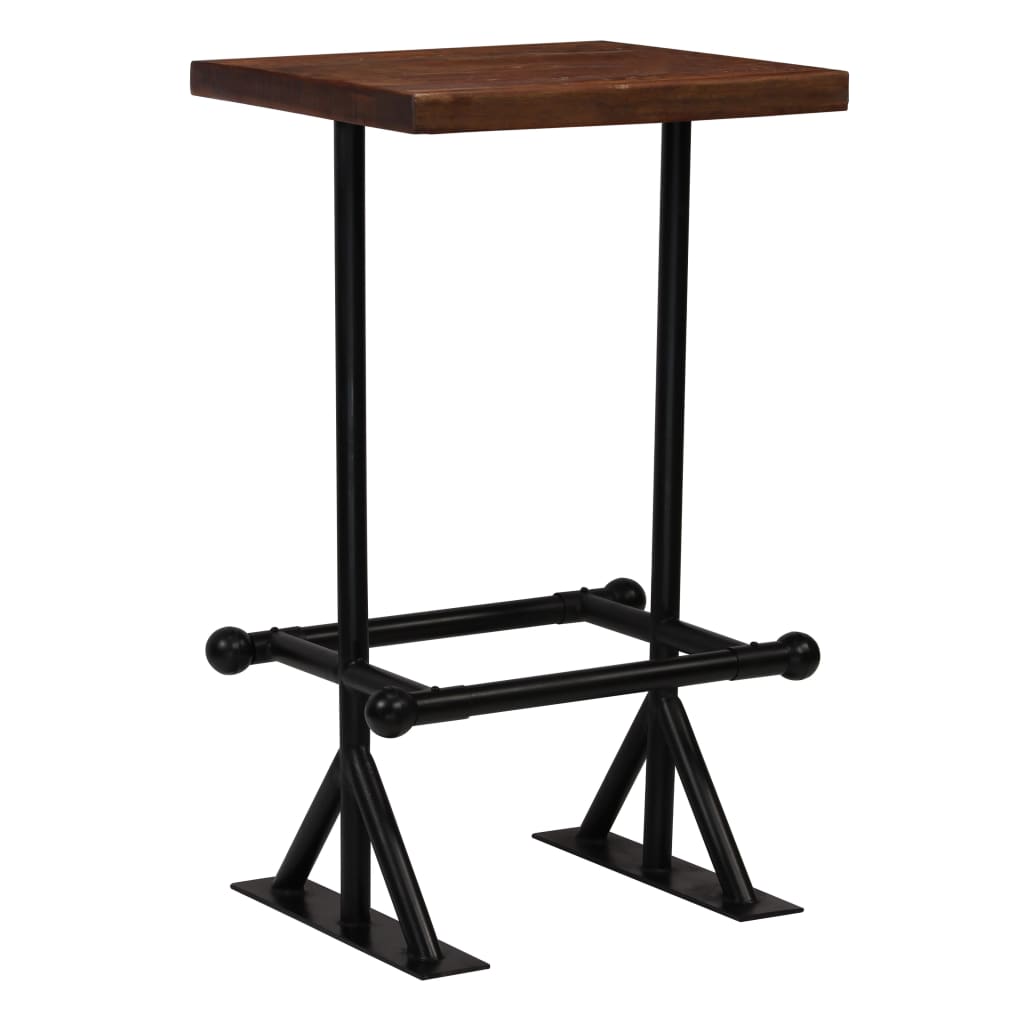 Bar Set Multicolor Solid Reclaimed Wood And Powder-Coated Steel