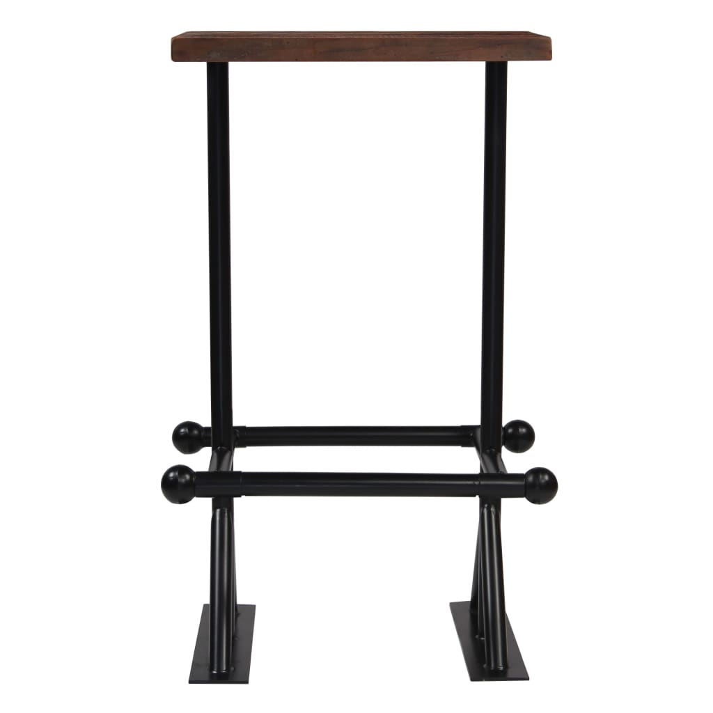 Bar Set Multicolor Solid Reclaimed Wood And Powder-Coated Steel