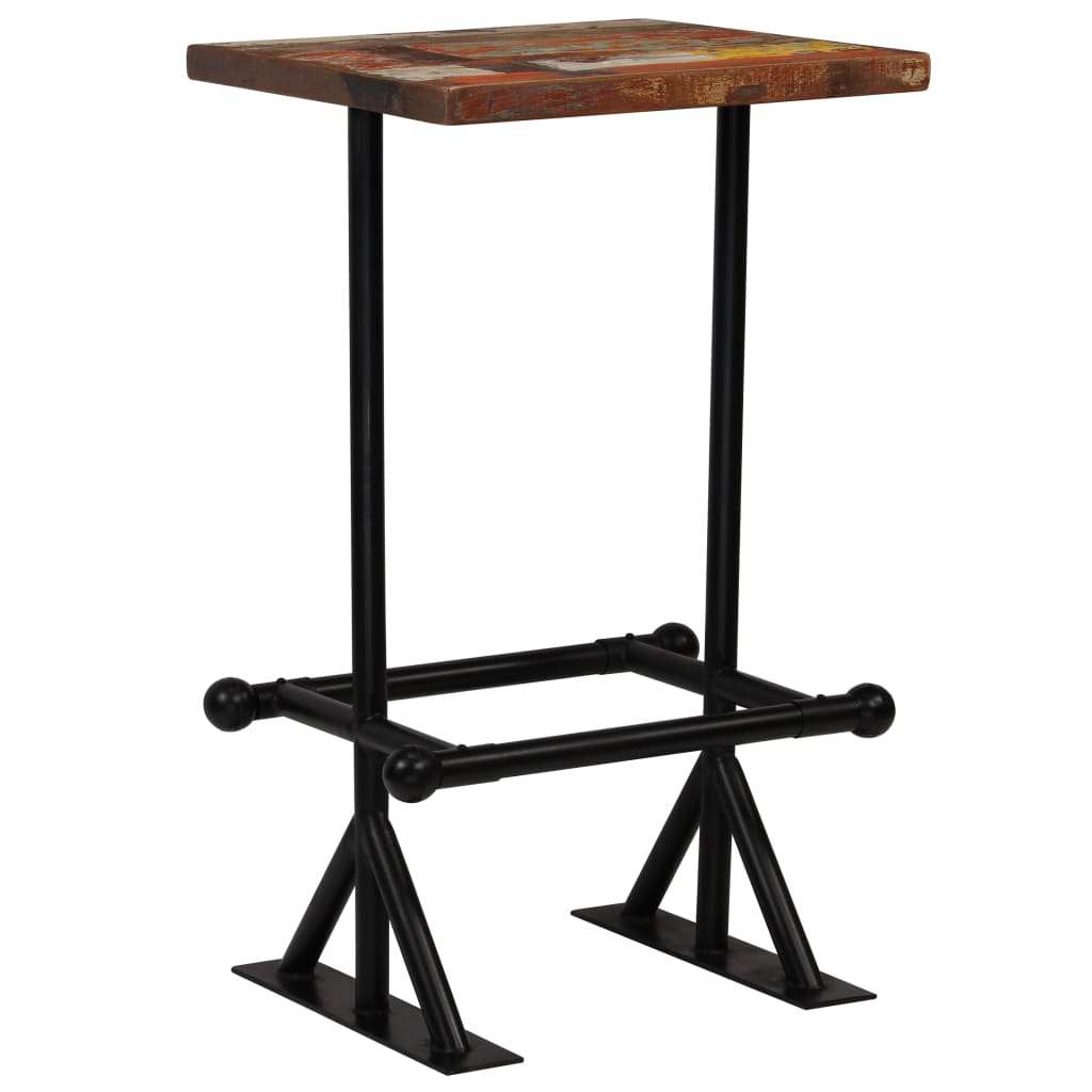 Bar Set Multicolour Solid Reclaimed Wood Medium Industrial