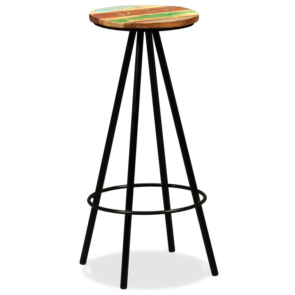 Bar Stool Set Of 2 Multicoloured And Steel