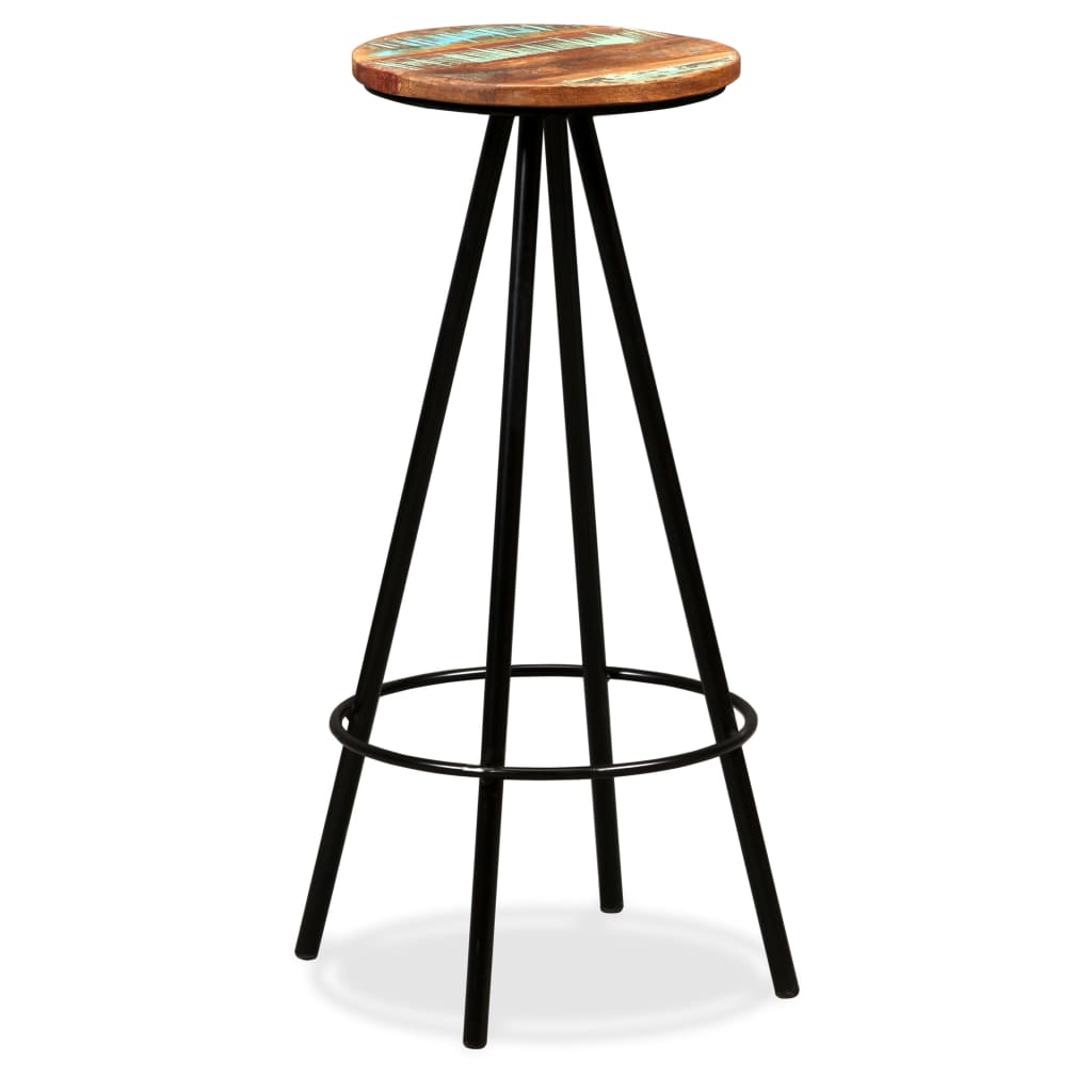 Bar Stool Set Of 2 Multicoloured And Steel