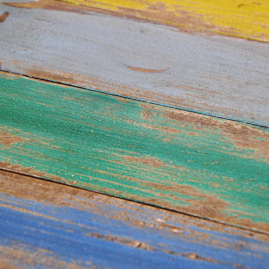 Bar Stool Set Of 2 Multicolor Solid Reclaimed Boat Wood Standard
