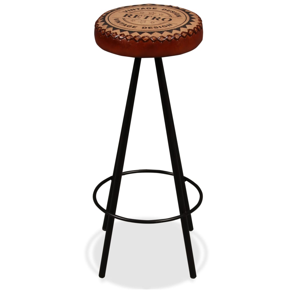 Bar Set Brown And Black Solid Acacia Wood, Steel Medium Hardwood