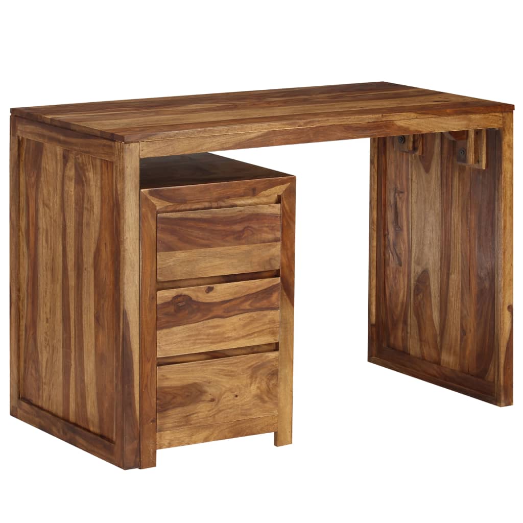 Writing Table Natural Sheesham Solid Sheesham Wood Medium