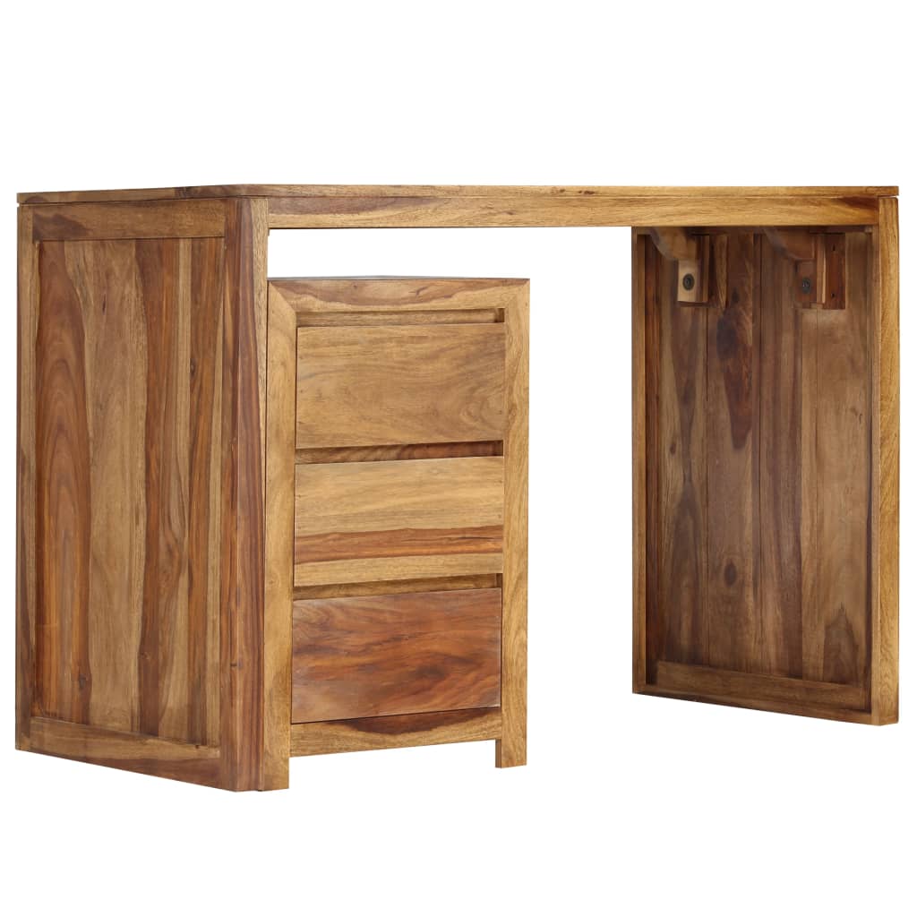 Writing Table Natural Sheesham Solid Sheesham Wood Medium