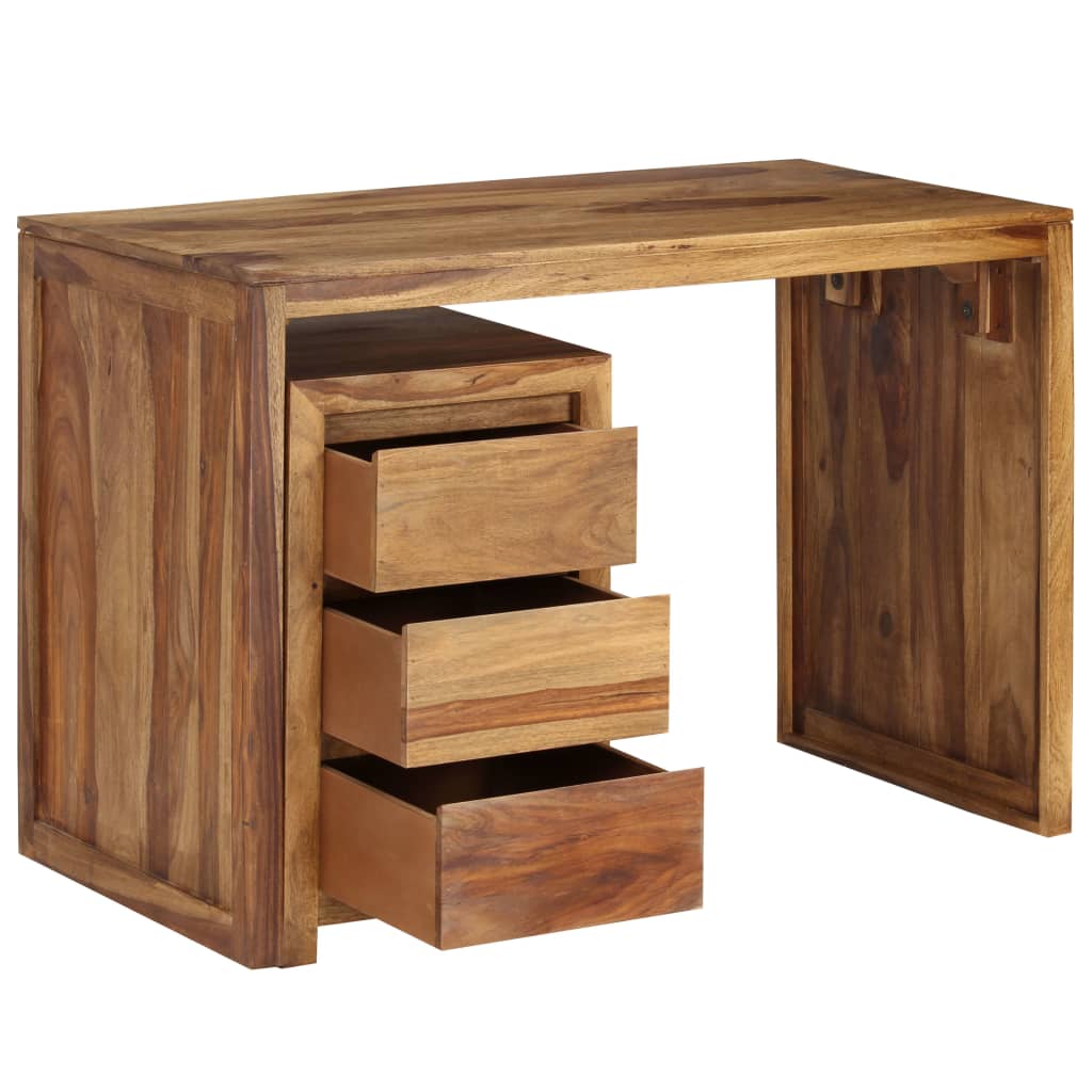 Writing Table Natural Sheesham Solid Sheesham Wood Medium