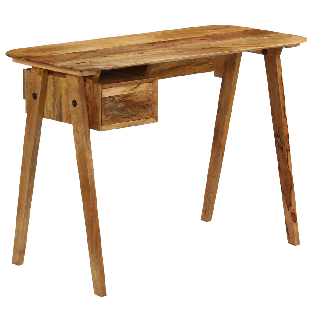 Writing Desk Natural Mango Wood Solid Mango Wood Medium