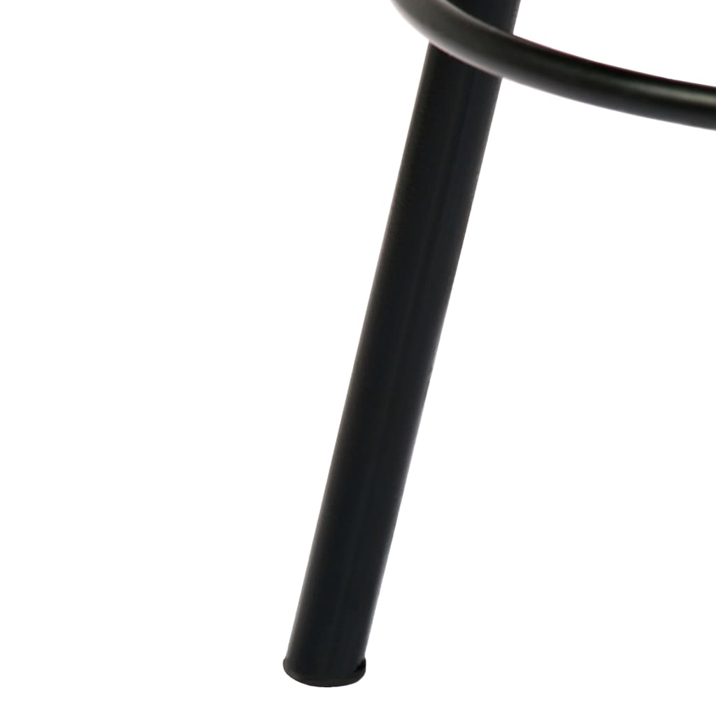 Bar Stool Set Of 2 Natural Wood And Black