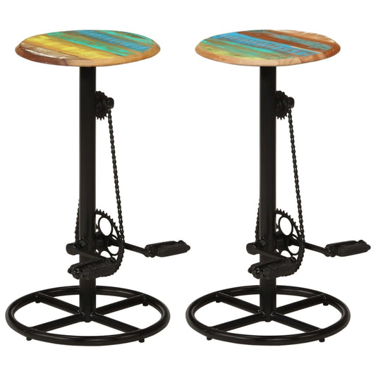 Bar Chair Set Of 2 Top With Black Steel Frame