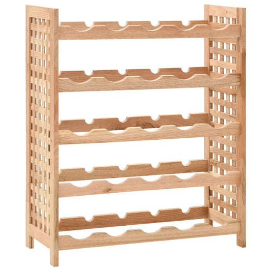 Wine Rack For 25 Bottles Solid Walnut Wood 24.8&quot;X9.8&quot;X28.7&quot;