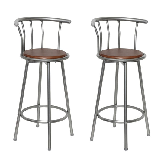Bar Stool Set Of 2 Mdf, Steel Standard Swivel Bar Stool