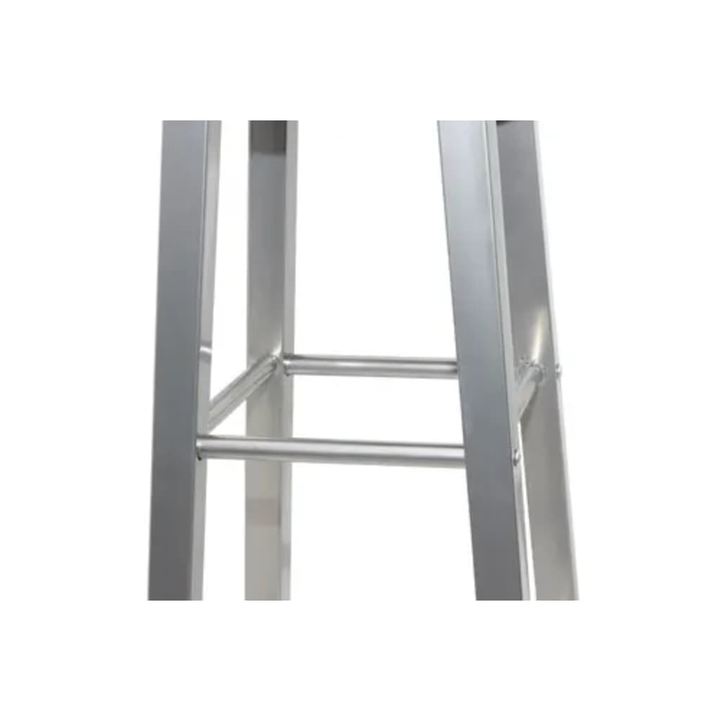 Bar Stool Set Of 2 Brown And Silver Steel Frame With Mdf Seat