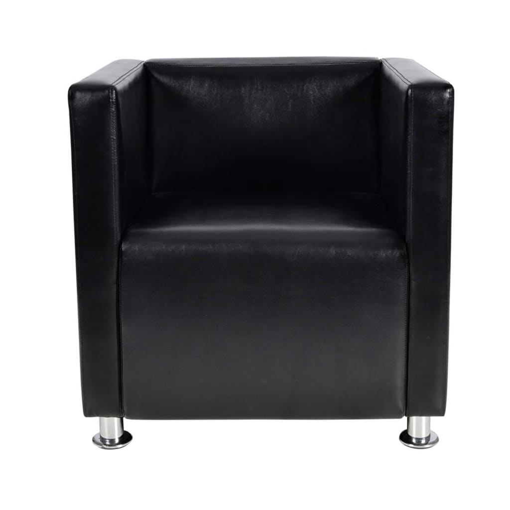 Armchair Faux Leather, Metal Compact Durable Armchair
