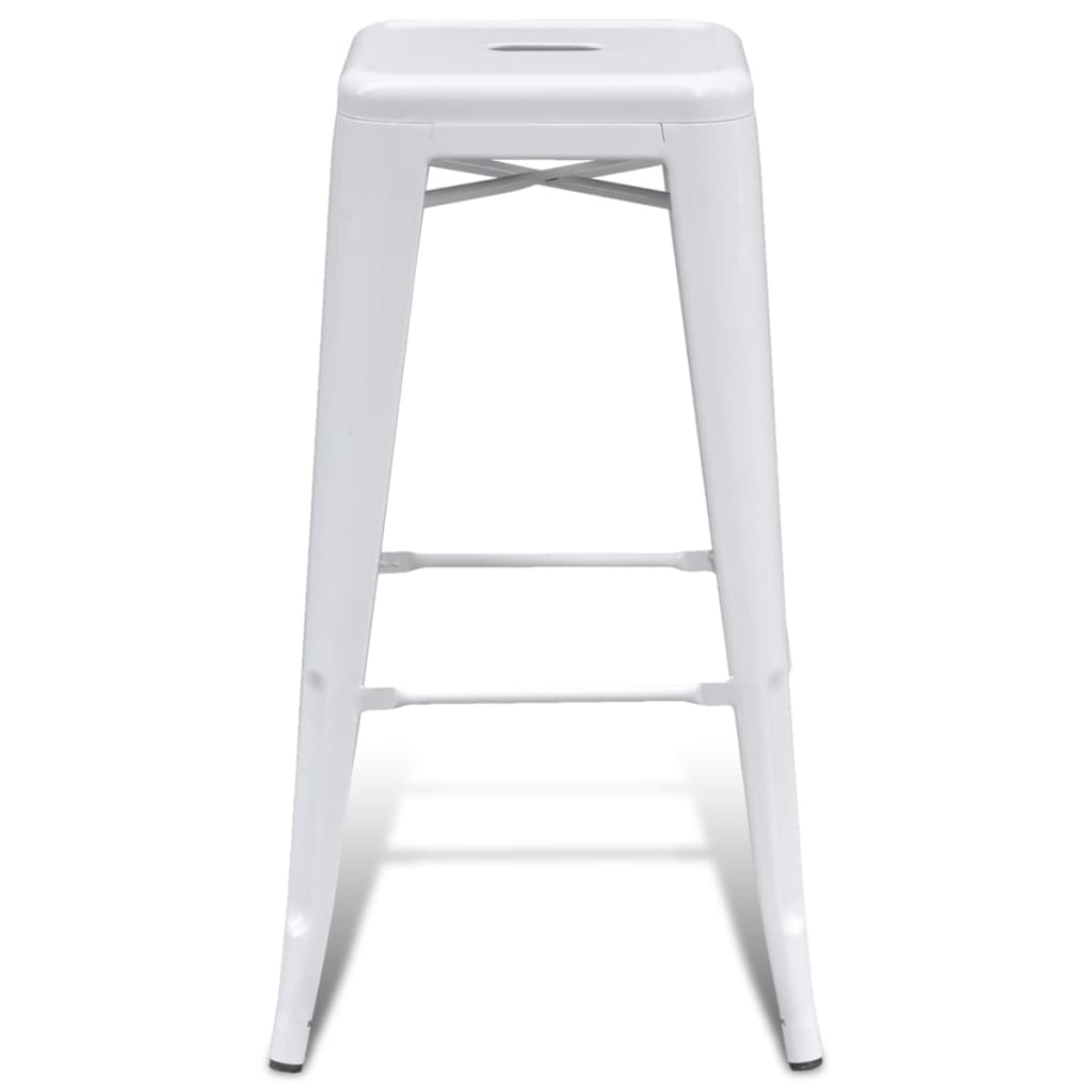 Bar Stool Set Of 2 Steel 16.9 X 16.9 X 29.9 In Footrest