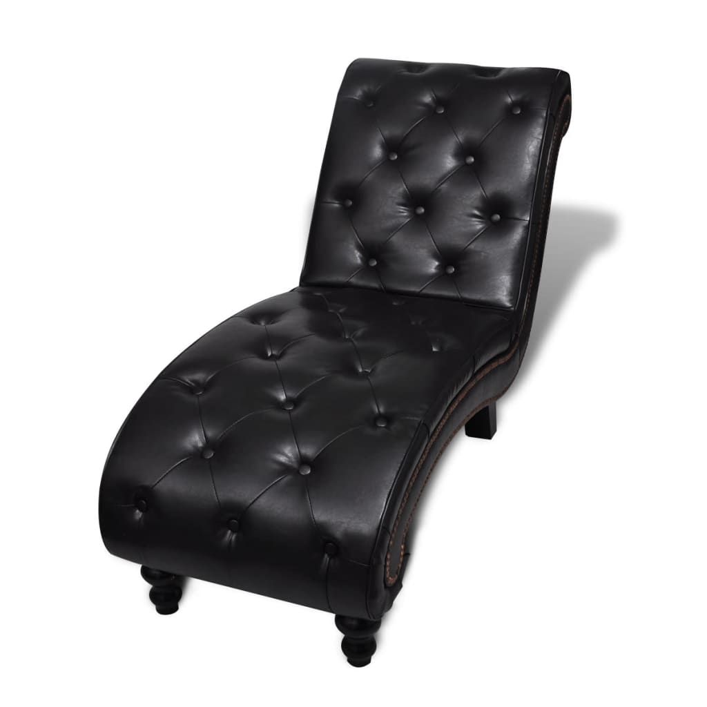 Armchair Brown Faux Leather, Wood Medium Ergonomic