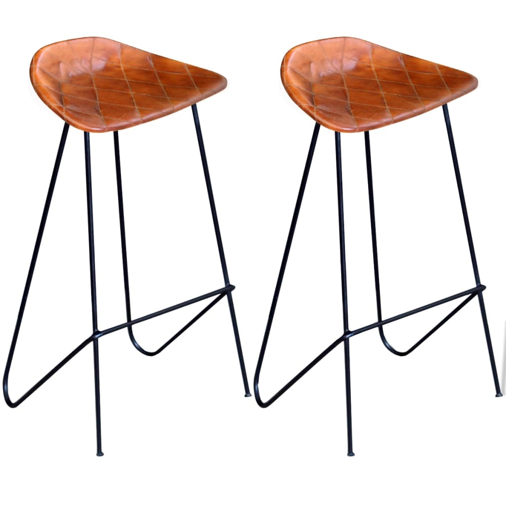 Bar Stools Set Of 2 Black And