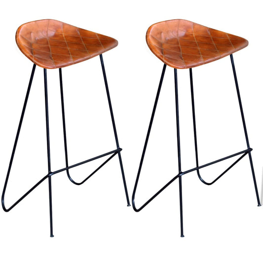Bar Stools Set Of 2 Black And