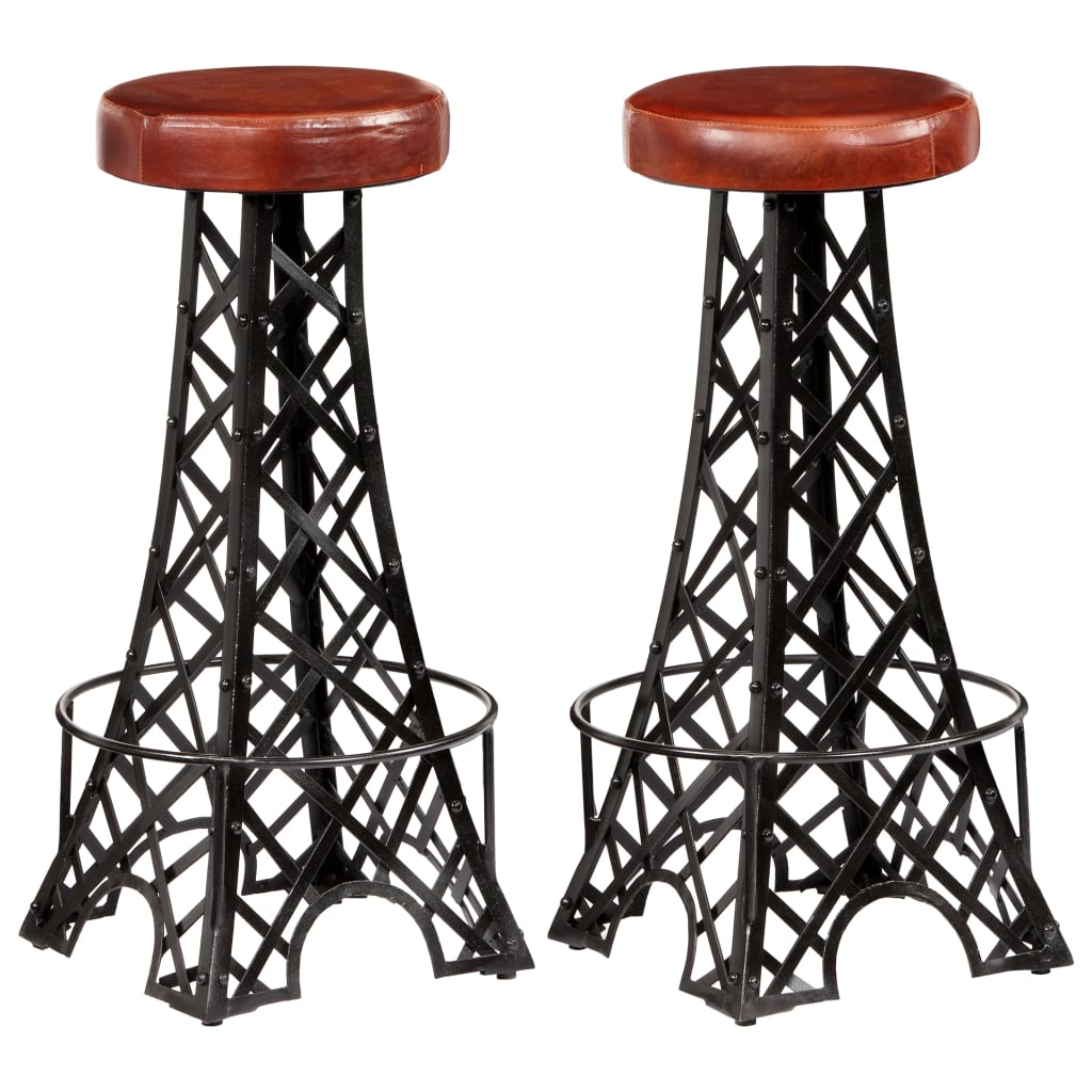 Bar Stool Set Of 2 And Black