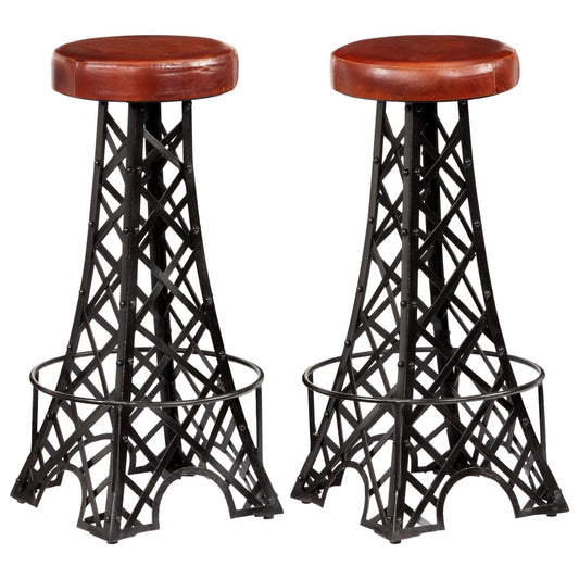 Bar Stool Set Of 2 And Black