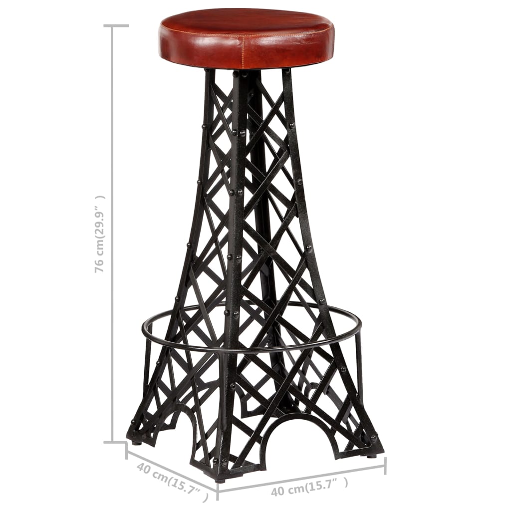 Bar Stool Set Of 2 And Black