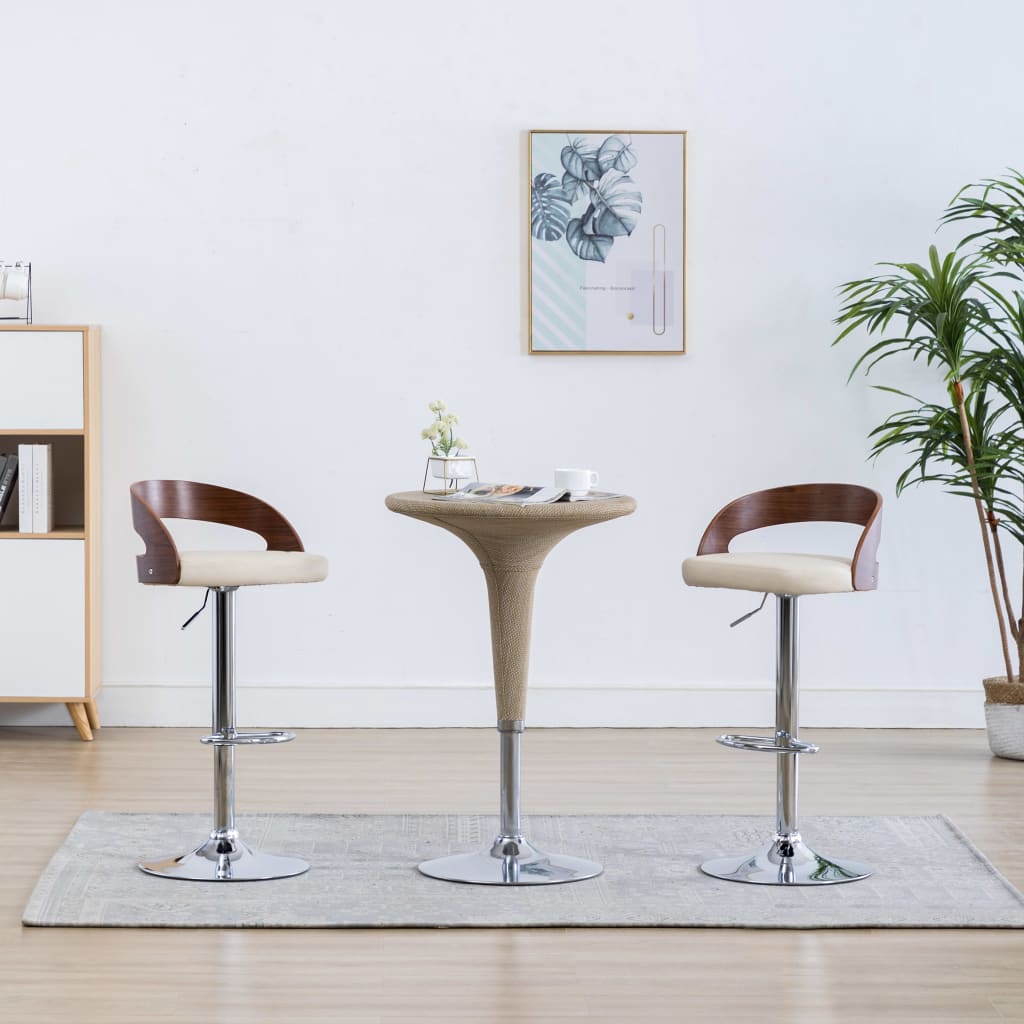 Bar Chair Set Of 2 Dark Grey And Dark Brown