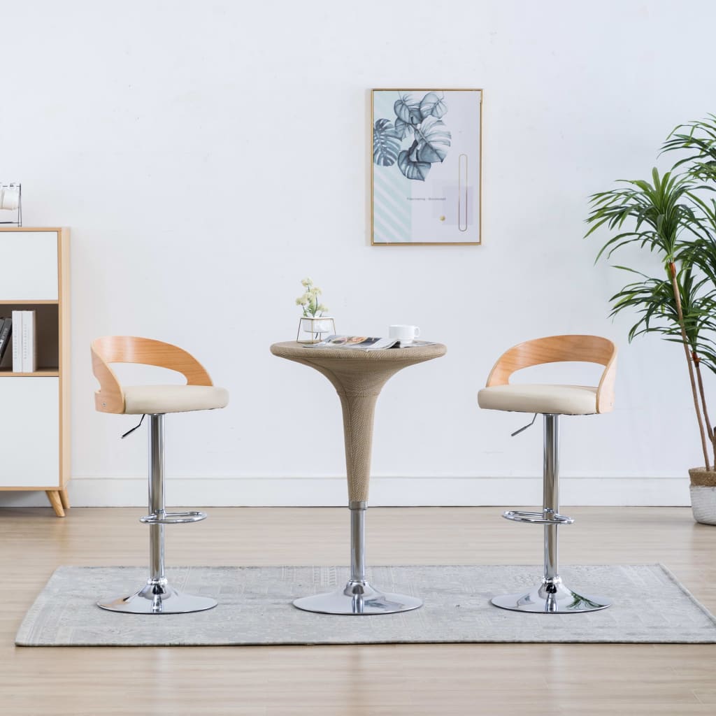 Bar Chair Set Of 2 Dark Grey And Dark Brown