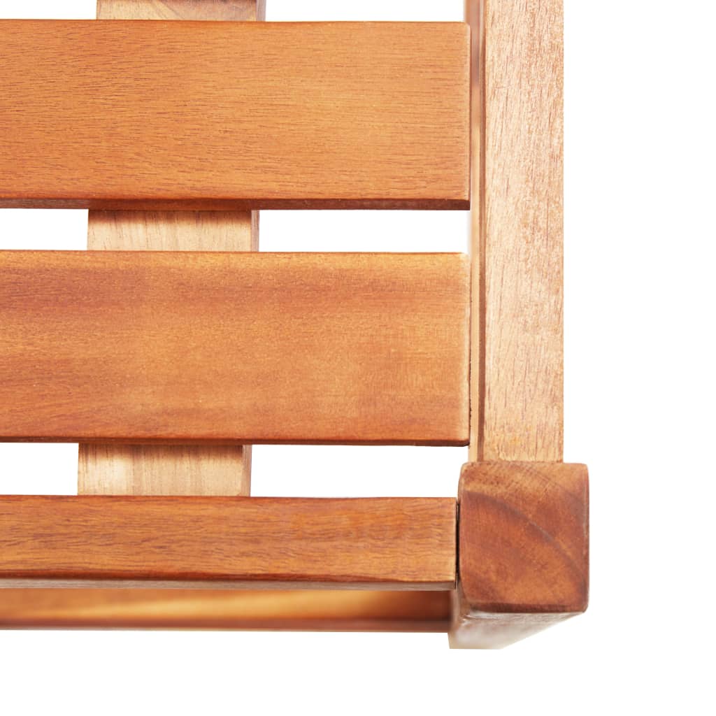 Bar Chair Set Of 2 Natural Wood Solid Acacia Wood Standard