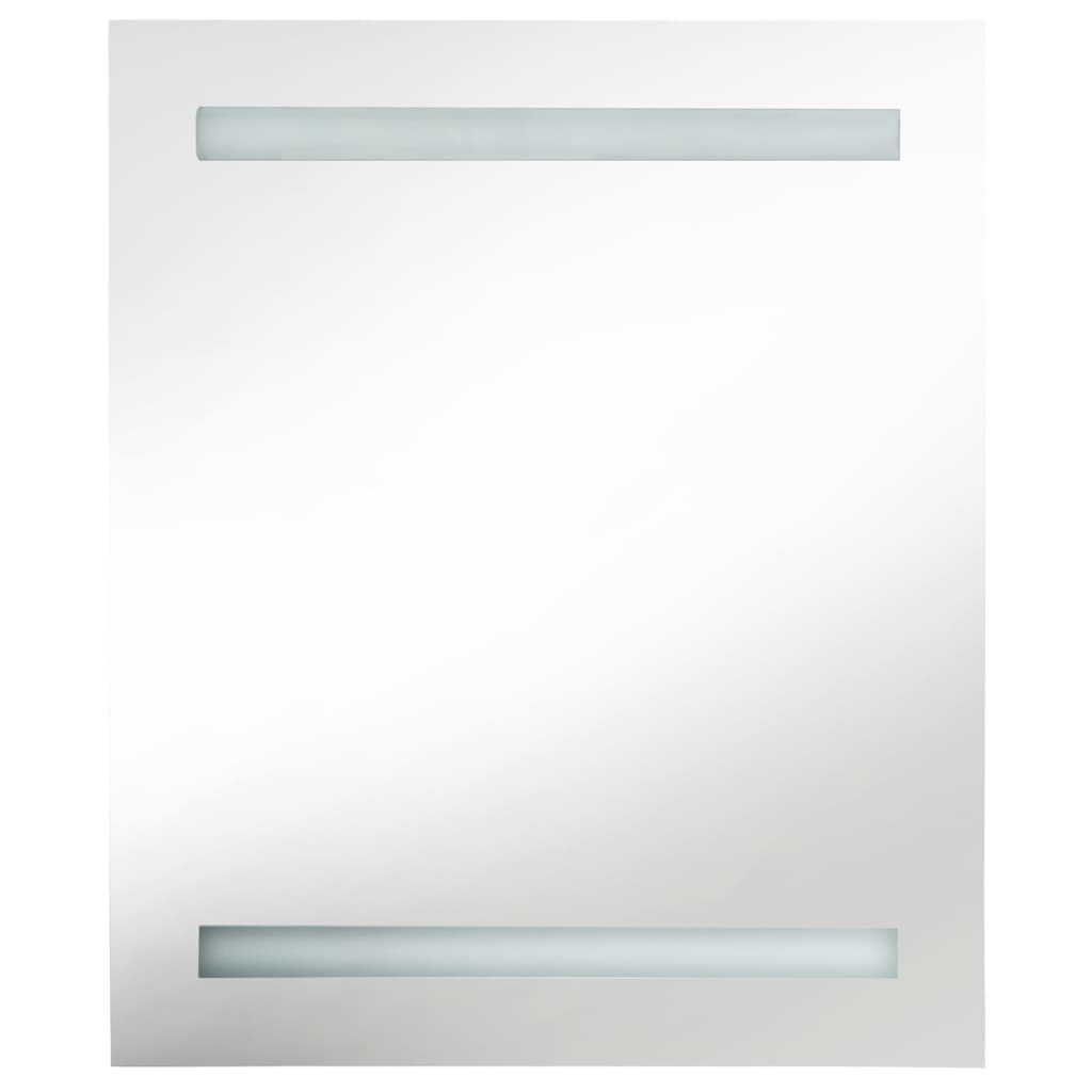 Bathroom Cabinet White, Silver Mdf, Glass 19.7 X 5.3 X 23.6 In
