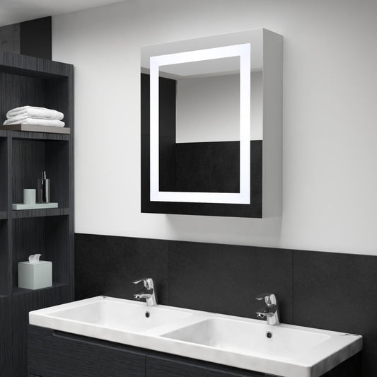 Bathroom Cabinet White And Silver