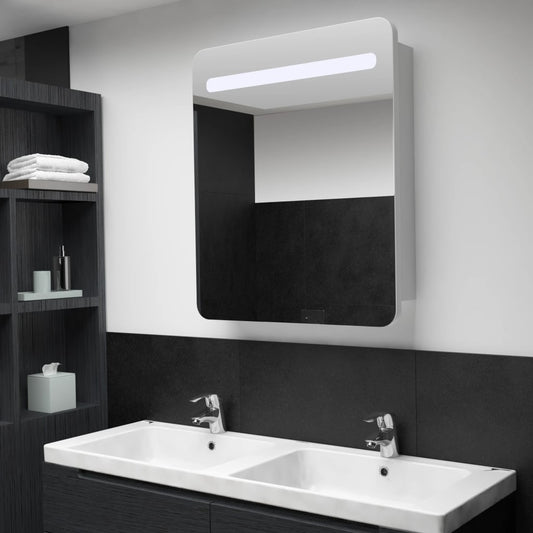 Bathroom Cabinet White And Silver