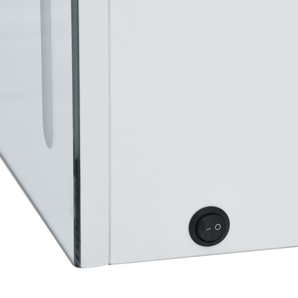 Bathroom Cabinet Mdf, Glass 23.6X5.5X24.4 In
