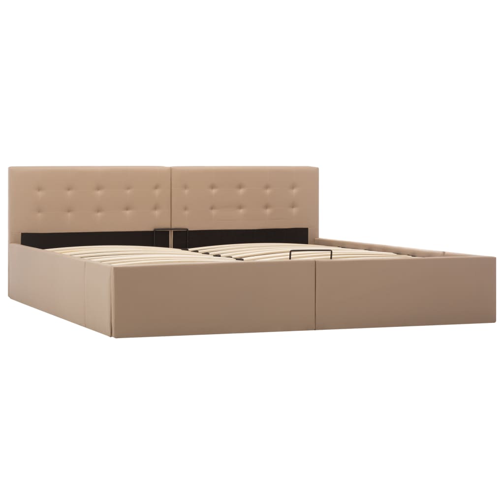 Bed Frame Faux Leather Double Bed Frame Rectangular