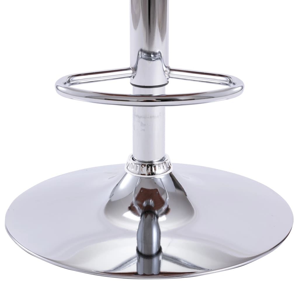 Bar Chair Black And Dark Brown Faux Leather, Bent Wood, Chrome Metal