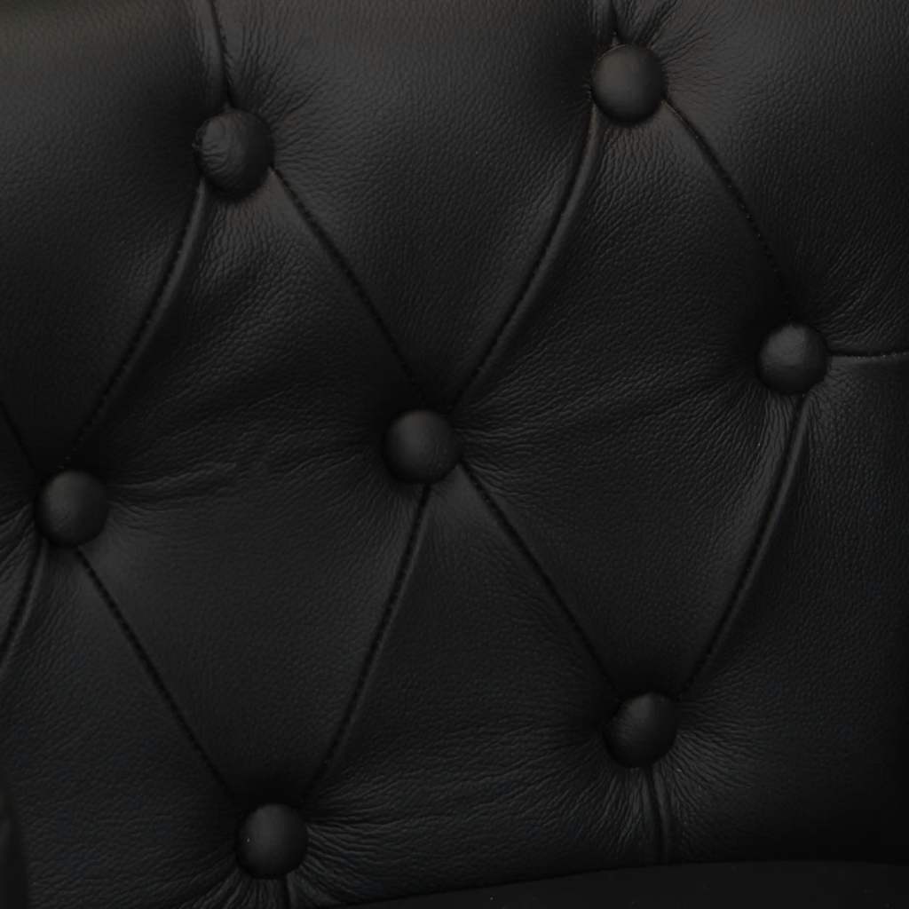 Armchair Goat Leather, Solid Mango Wood Medium Industrial