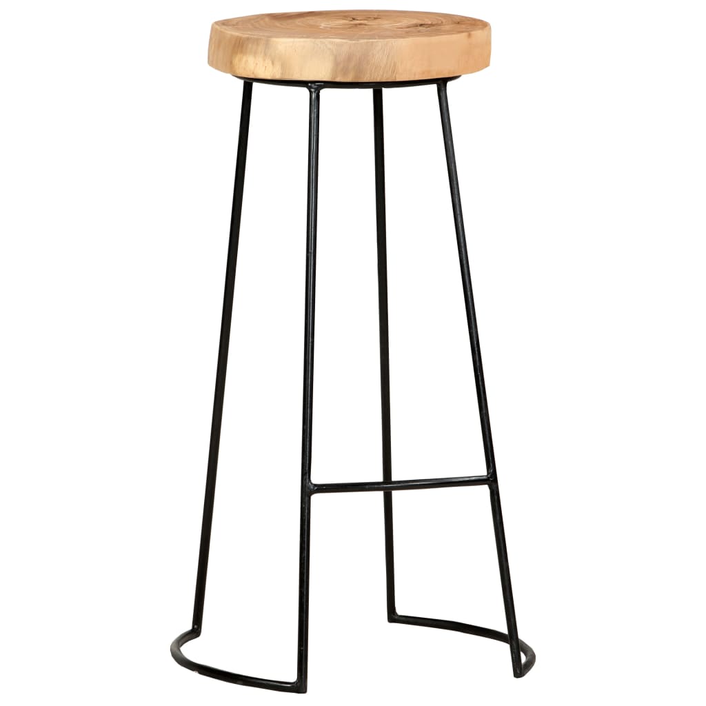 Bar Stool Set Of 2 Natural, Black