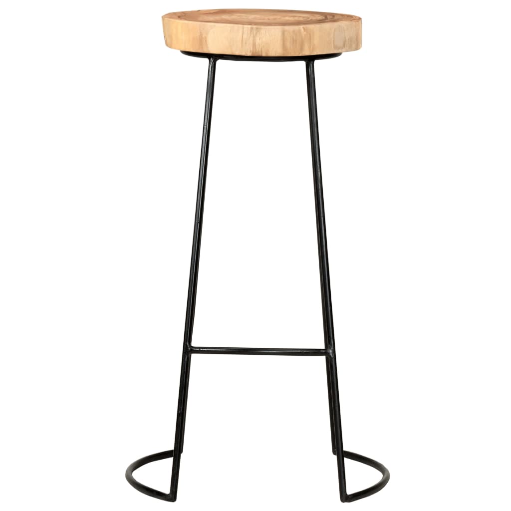 Bar Stool Set Of 2 Natural, Black