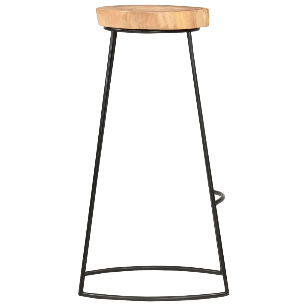 Bar Stool Set Of 2 Natural, Black