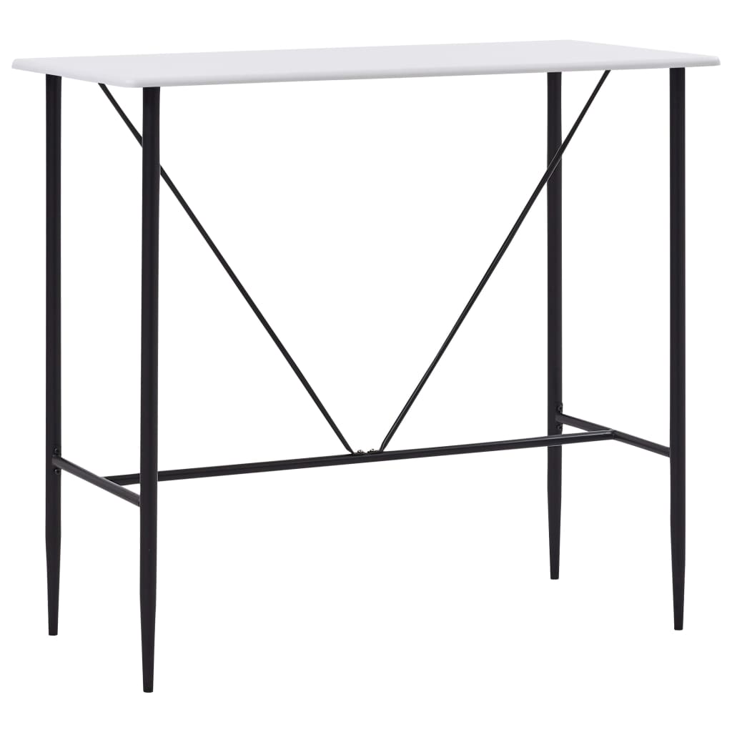 Bar Set Table: White, Chairs: Dark Grey