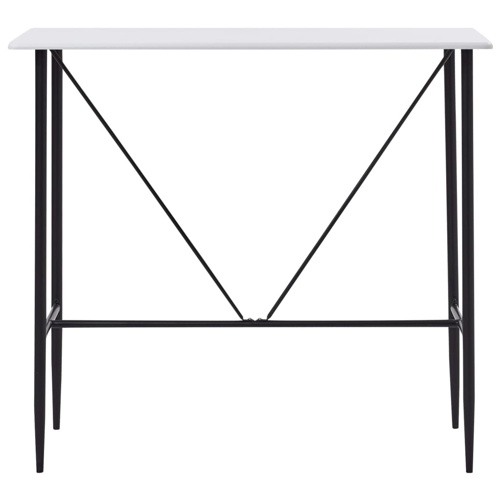 Bar Set Table: White, Chairs: Dark Grey