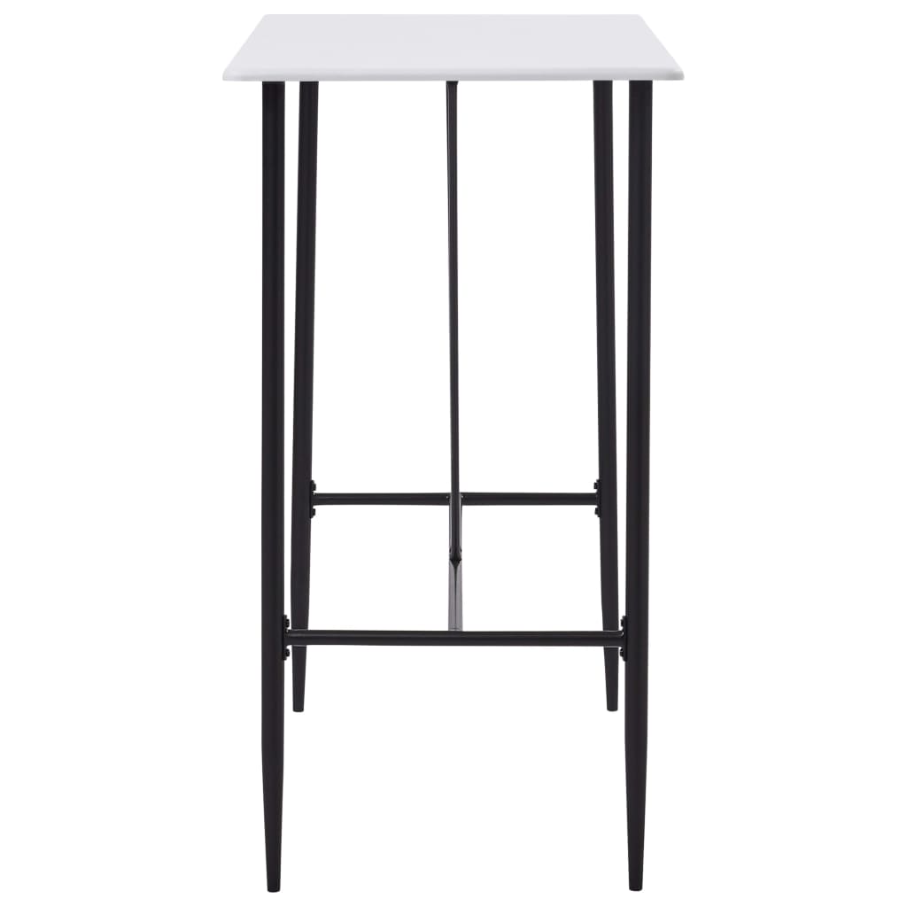 Bar Set Table: White, Chairs: Dark Grey