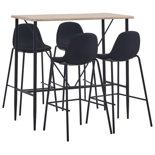 Bar Set Oak Mdf Medium Ergonomic Bar Set Rectangular Modern