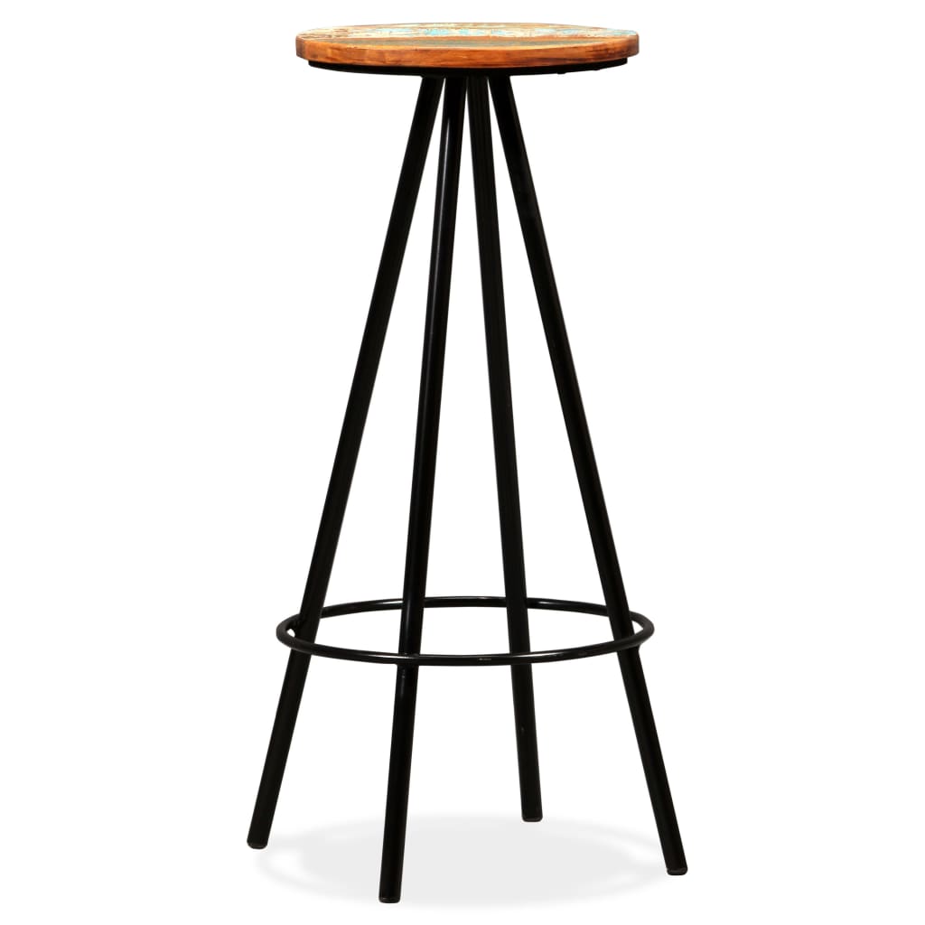 Bar Set Natural Wood Finish And Black