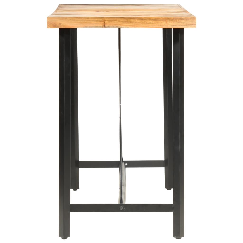 Bar Set Natural Wood Finish And Black