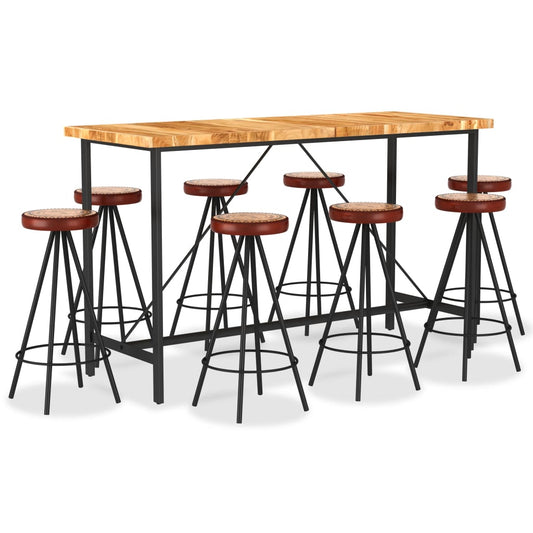 Bar Set Brown And Black Large Seats Many
