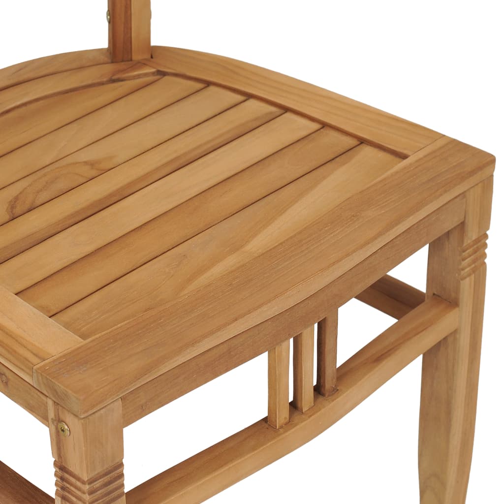3 Piece Patio Dining Set Solid Teak Wood