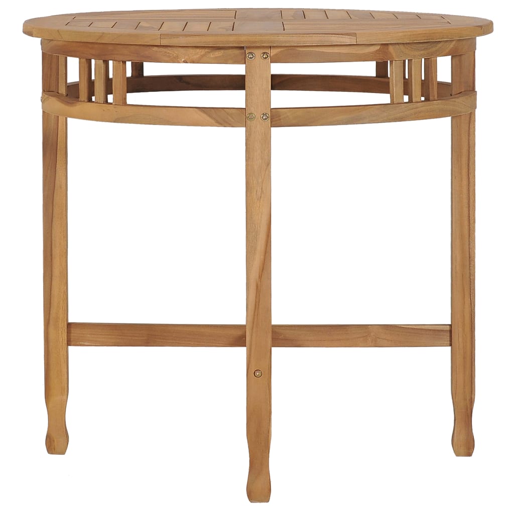 3 Piece Patio Dining Set Solid Teak Wood